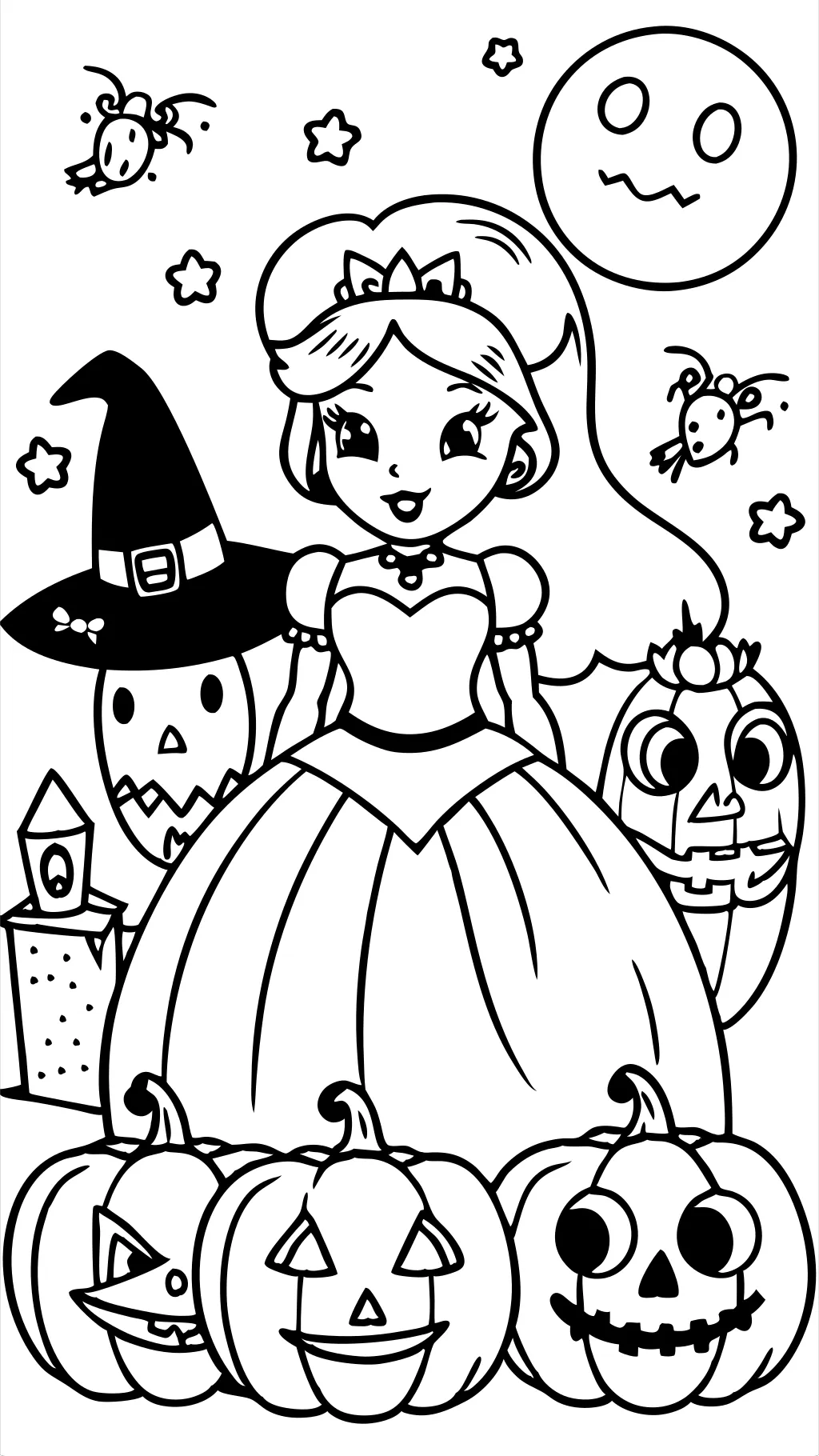 coloriages de princesse Halloween Disney